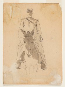 Oficer i głowa konia autorstwa Winslow Homer