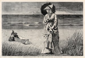 On the Beach - Dwóch to firma, trzy to brak, 1872. autorstwa Winslow Homer