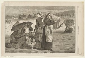 Na plaży w Long Branch - Godzina dzieci autorstwa Winslow Homer