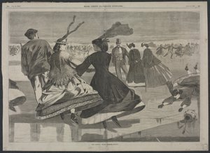 Nasz narodowy trening zimowy - łyżwiarstwo autorstwa Winslow Homer