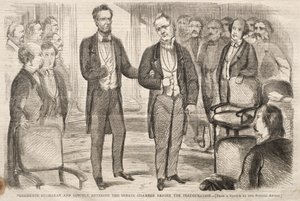 Prezydenci Buchanan i Lincoln wchodzący do sali posiedzeń Senatu przed inauguracją autorstwa Winslow Homer