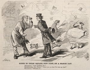 Scena na Union Square w Nowym Jorku w marcowy dzień autorstwa Winslow Homer