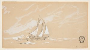 Szkuner z trzema Dories autorstwa Winslow Homer