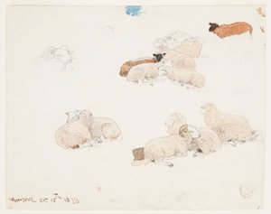 Odpoczywająca owca autorstwa Winslow Homer