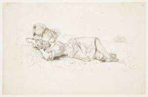 Odpoczywająca pasterka autorstwa Winslow Homer