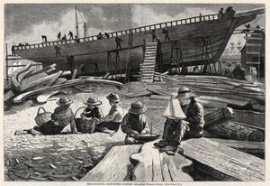 Budowa statków, port Gloucester autorstwa Winslow Homer
