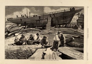 Budowa statków, Gloucester Harbor, z Harper