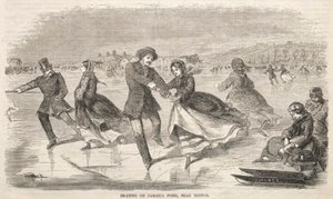 Jazda na łyżwach na stawie Jamaica w pobliżu Bostonu autorstwa Winslow Homer