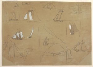 Szkice łodzi żaglowych autorstwa Winslow Homer