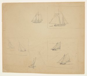 Szkice łodzi żaglowych autorstwa Winslow Homer