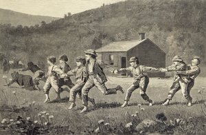 Snap the Whip (drzeworyt) autorstwa Winslow Homer