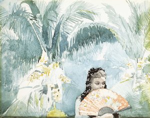 Hiszpanka z wachlarzem, 1885 autorstwa Winslow Homer