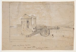 Studium dla „Szperacz, wejście do portu, Santiago de Cuba” autorstwa Winslow Homer