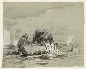 Studium dla „Sieć śledziowa” autorstwa Winslow Homer