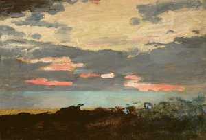 Zachód słońca, zatoka Saco autorstwa Winslow Homer