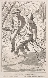 Kołysanie się na brzozie, 1867. autorstwa Winslow Homer