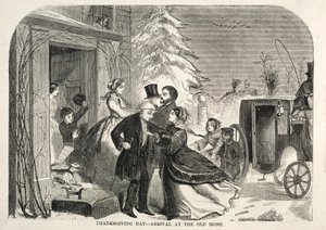 Święto Dziękczynienia - Przyjazd do Starego Domu, 1858 r. autorstwa Winslow Homer