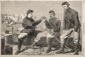 Święto Dziękczynienia w wojsku - po kolacji:  Kość życzeń autorstwa Winslow Homer
