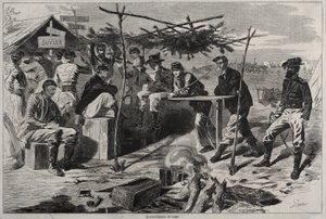 Święto Dziękczynienia na obozie autorstwa Winslow Homer