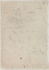 Święto Dziękczynienia w obozie [verso], b.d. autorstwa Winslow Homer