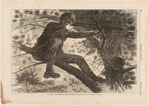 Armia Potomaku - ostry strzelec na służbie przy pikiecie autorstwa Winslow Homer