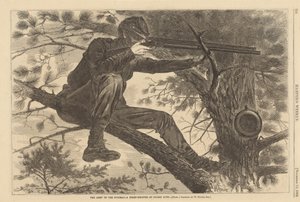 Armia Potomaku – strzelec wyborowy na służbie pikietowej, 1862. autorstwa Winslow Homer