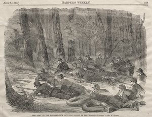 Armia Potomaku - Nasz wysunięty posterunek w lesie autorstwa Winslow Homer