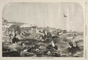 Łaźnie w Newport, 1858. autorstwa Winslow Homer