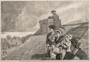 Bitwa pod Bunker Hill – oglądanie walki z Copps Hill w Bostonie, 1875 r. autorstwa Winslow Homer