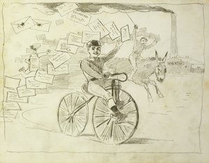 Posłaniec rowerowy, autorstwa Winslow Homer