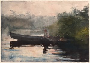 Koniec dnia, Adirondacks autorstwa Winslow Homer