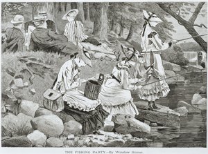 „Wędkarska impreza…” autorstwa Winslow Homer