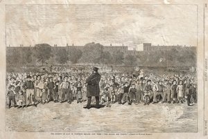 Czwarty lipca na Tompkins Square w Nowym Jorku - "Sogery nadchodzą" autorstwa Winslow Homer