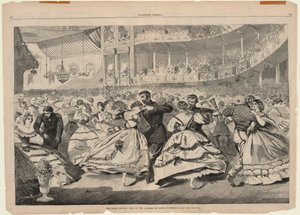 Wielki Bal Rosyjski w Akademii Muzycznej, 5 listopada 1863, Harper autorstwa Winslow Homer
