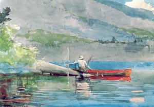 Czerwony kajak, 1884 autorstwa Winslow Homer
