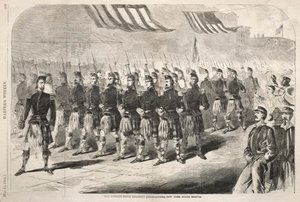 Siedemdziesiąty dziewiąty pułk Highlanders New York State Milicja, 1861. autorstwa Winslow Homer