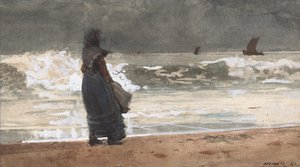 Obserwator, Tynemouth autorstwa Winslow Homer