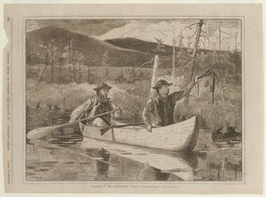 Łapanie w pułapki w górach Adirondack autorstwa Winslow Homer
