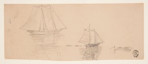 Dwa szkunery i Dories autorstwa Winslow Homer