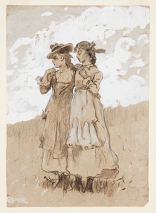 Dwie młode dziewczyny autorstwa Winslow Homer
