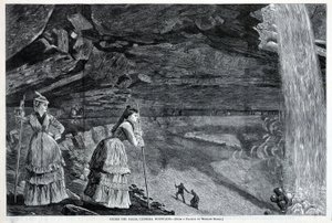 Pod wodospadem, góry Catskill, z Harper