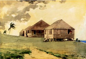 Nadchodzące tornado, Bahamy, 1885 (wc i ołówek na papierze) autorstwa Winslow Homer