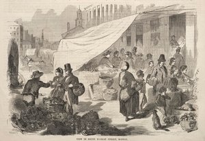 Widok na South Market Street, Boston, 1857. autorstwa Winslow Homer