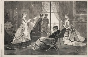 Oczekiwanie na telefony w Nowy Rok, 1869. autorstwa Winslow Homer