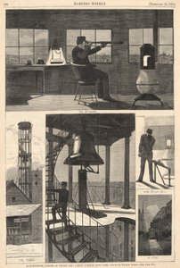 Watch-Tower, Corner of Spring i Varick Streets, Nowy Jork, z Harper autorstwa Winslow Homer