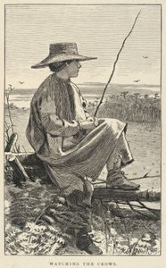 Watching The Crows, z Our Young Folks, czerwiec 1868 r. autorstwa Winslow Homer