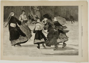 "Zima" - Scena łyżwiarska autorstwa Winslow Homer
