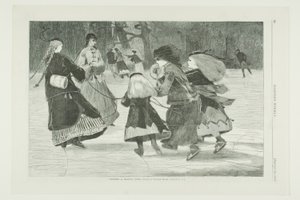 "Zima" - Scena łyżwiarska autorstwa Winslow Homer