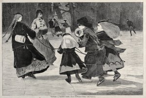 Zima - scena na łyżwach, 1868. autorstwa Winslow Homer