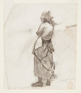 Kobieta patrząca w morze, Cullercoats, Anglia autorstwa Winslow Homer